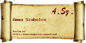 Amma Szabolcs névjegykártya